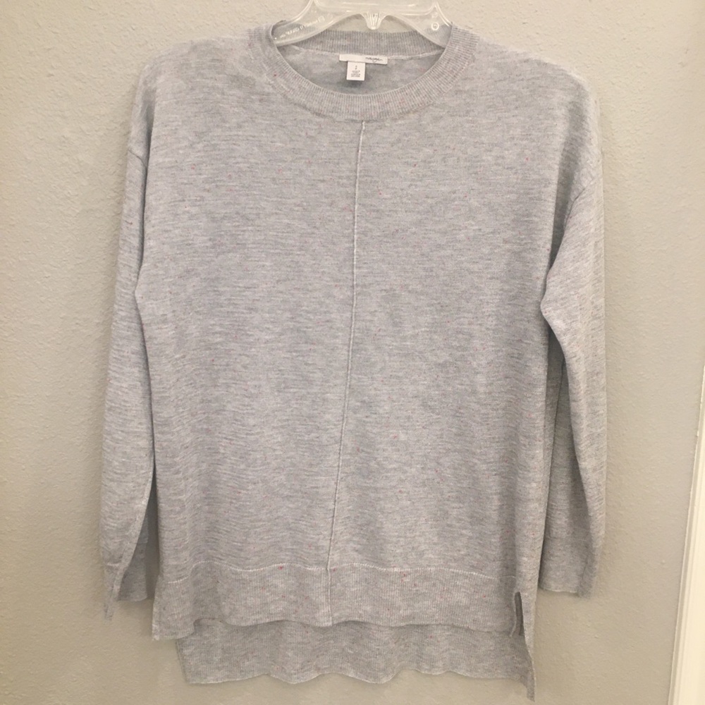 Halogen Long Sleeve Grey High/Low Sweater, NWOT